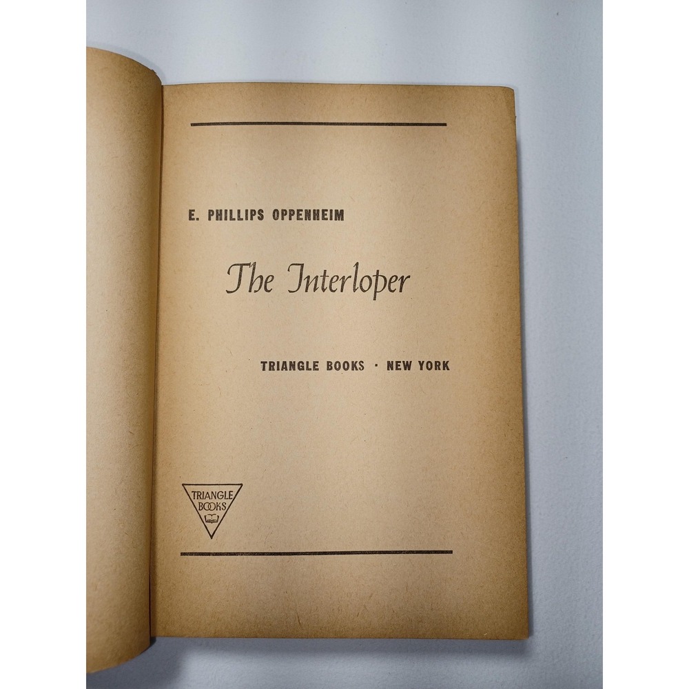 Vintage The Interloper E. Phillips Oppenheim Mystery Triangle Books 1941 Hardcov - Picture 3 of 8